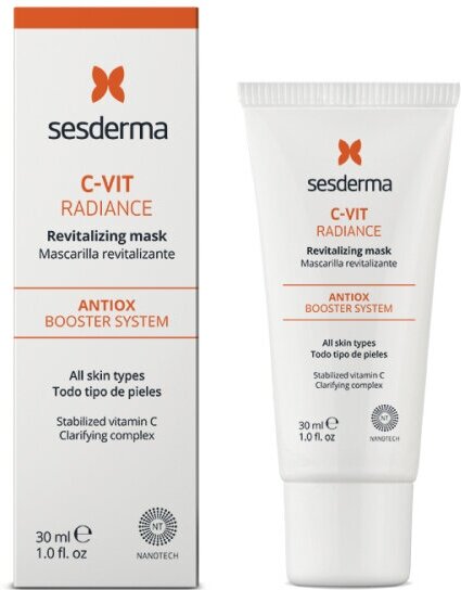 Sesderma C-VIT RADIANCE Revitalizing mask - ревитализирующая маска для кожи лица основе экстракта апельсина и турмалина, 30 мл