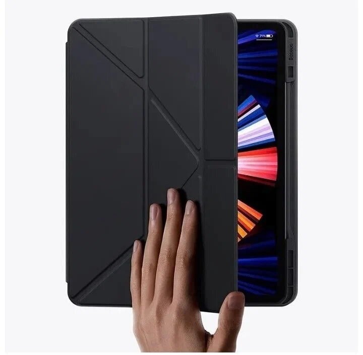 Магнитный Чехол-подставка Baseus Safattach Y-type Magnetic Stand Case для iPad Pro 11" (2018/2020/2021) и iPad 10.9" Air4/5, Черный