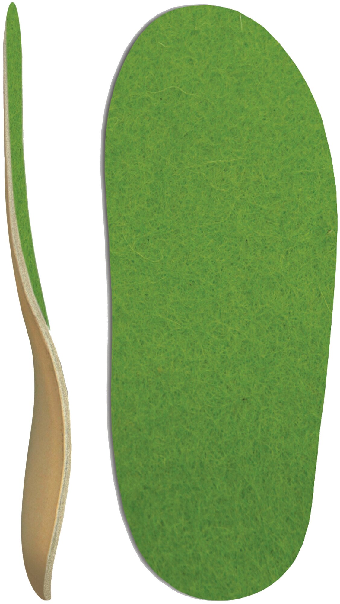 Стельки детские ортопедические каркасные "Lama baby", войлок, зеленый, арт. Lum 500T, 13