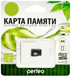 Карта памяти micro SD (16 GB) "Perfeo" class 10 (SD адаптер)