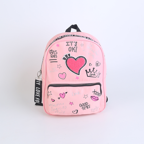 Рюкзак для девочек розовый котофей 02811202-00 размер выс.36 см.