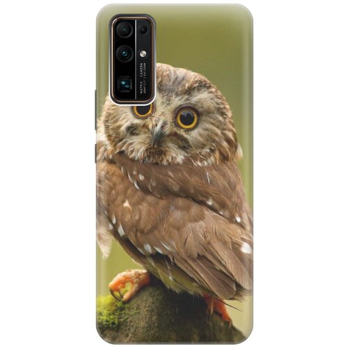 фото Ультратонкий силиконовый чехол-накладка для honor 30 с принтом "сова на дереве" gosso