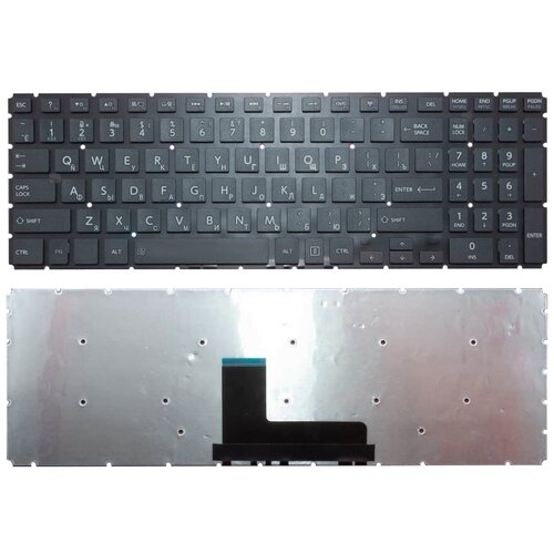 Клавиатура для ноутбука Toshiba Satellite L50-B L50D-B L55DT-B черная без рамки toshiba l50 b l50d b l50t b l55d l55t разъем питания c кабелем