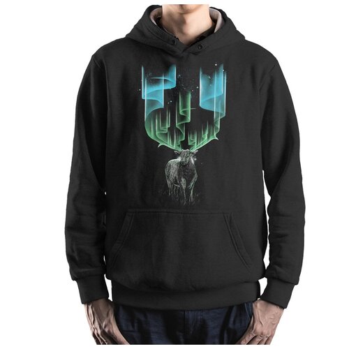 фото Толстовка dream shirts северное сияние мужская черная 3xl