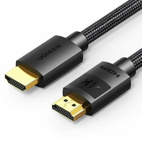 Кабель UGREEN HD119 (30999) 4K HDMI Cable Male to Male Braided. Длина 1 м. Цвет: черный кабель ugreen 50445 1 м 1 шт черный