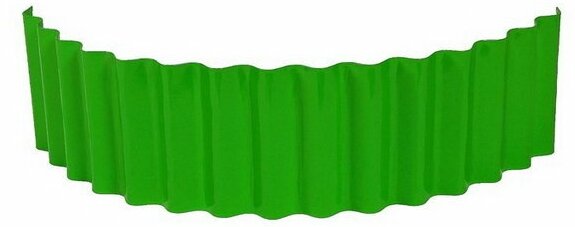 Ограждение для клумбы, 110 x 24 см, зелёное, "Волна"