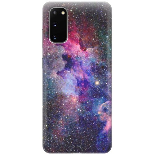 фото Ультратонкий силиконовый чехол-накладка для samsung galaxy s20 с принтом "открытый космос" gosso