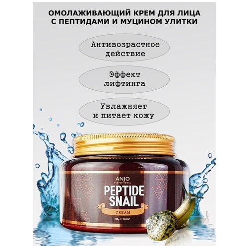 Омолаживающий крем для лица с пептидами и муцином улитки
