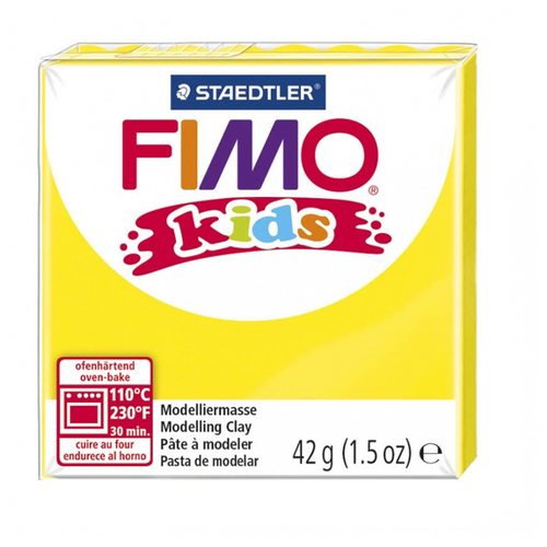 Полимерная глина FIMO kids 42 г желтый (8030-1) желтый 42 г mila yellow size 42