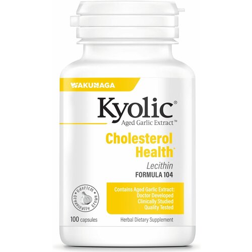 Kyolic, Выдержанный экстракт чеснока, Средство для снижения уровня холестерина, 100 капсул