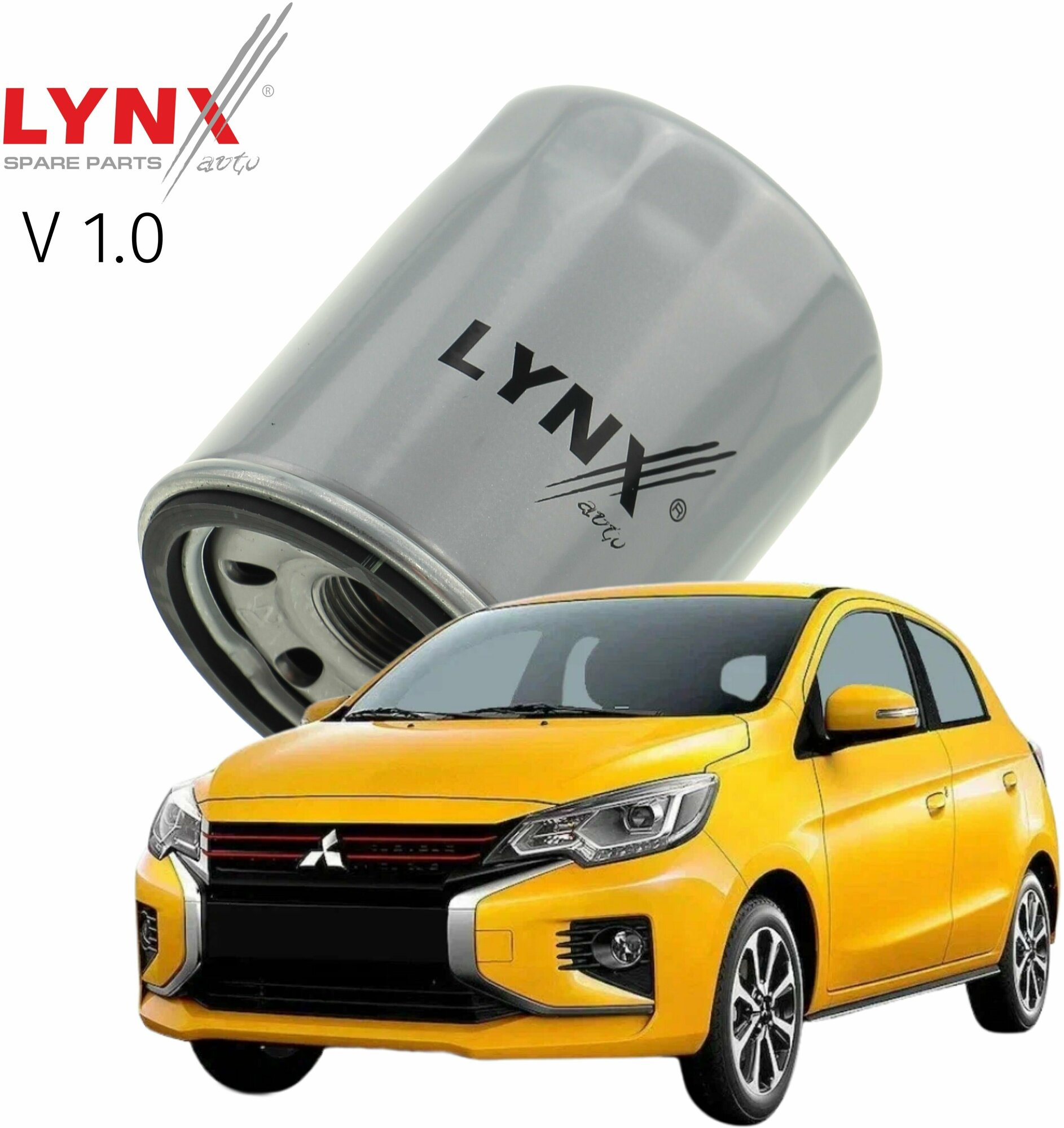 Фильтр масляный Mitsubishi Mirage (6) / Митсубиси Мираж 2012 2013 2014 2015 V1.0 3A90 / 1шт LYNXauto