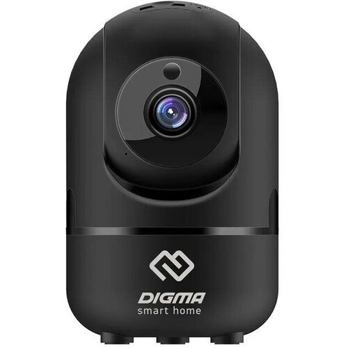 Камера видеонаблюдения IP, Digma, 720p, 2.8 мм, светодиодная подсветка, ИК-подсветка, детектор движения, шифрование, черного цвета