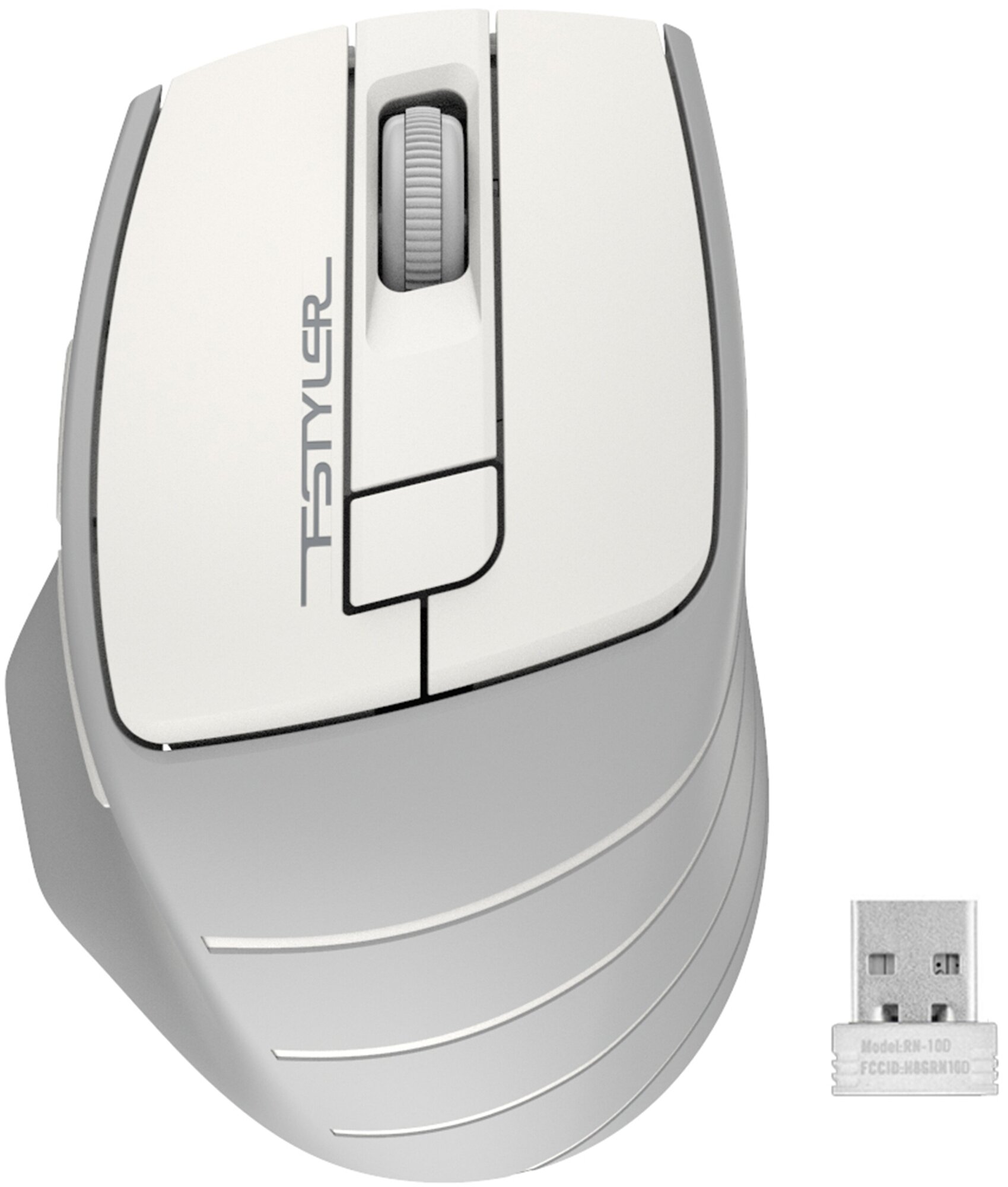 Мышь A4 Fstyler FG30, оптическая, беспроводная, USB, серый и оранжевый [fg30 orange] - фото №1
