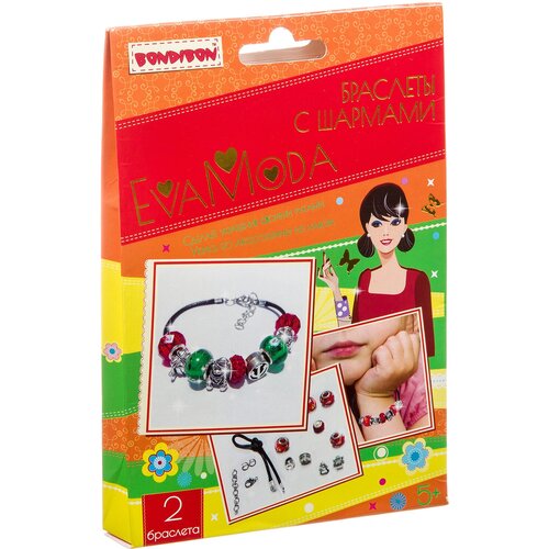 фото Bondibon набор для создания украшений eva moda браслеты с шармами (bb3398)
