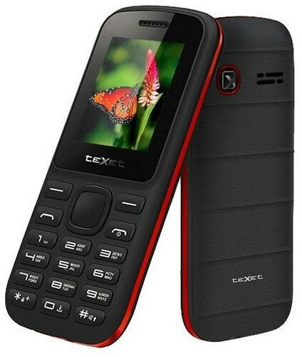 Телефон мобильный (TEXET TM-130 Black/Red (2 SIM))