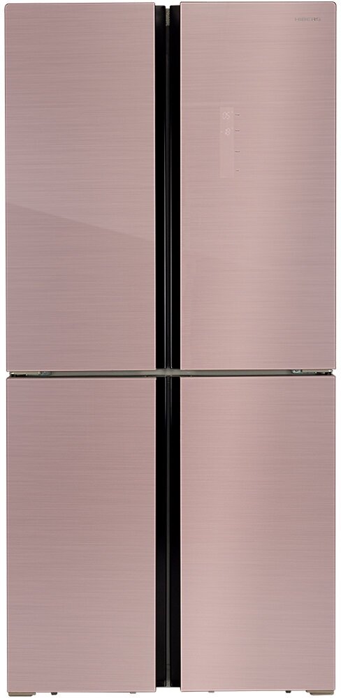 Холодильник HIBERG RFQ 490DX NFGP INVERTER, Cross Door, 4 двери, отдельностоящий, Total No Frost, инвертор, 490 л объем, цвет розовый жемчуг
