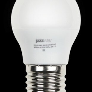 Лампа светодиодная PLED-ECO 5Вт G45 шар 4000К нейтр. бел. E27 400лм 220-240В JazzWay 1036988A - фотография № 5
