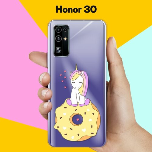 Силиконовый чехол Единорог на пончике на Honor 30 силиконовый чехол единорог на пончике на honor 7s