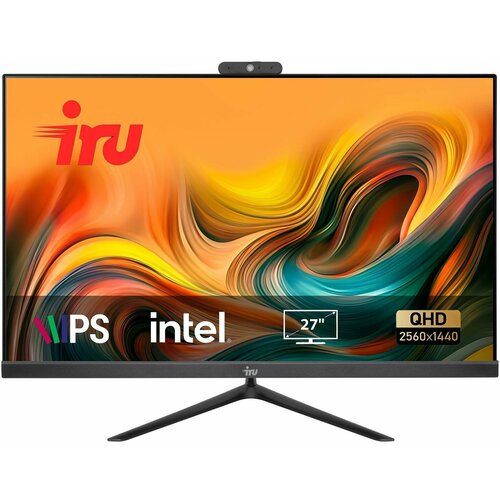 Моноблок IRU Office 27IH5P2K 27 QHD i5 11400 26 8Gb SSD256Gb UHDG 730 Free DOS GbitEth WiFi BT 120W Cam черный 7380600₽