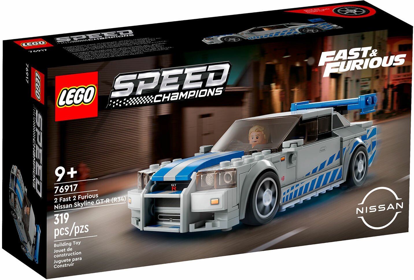 Конструктор LEGO Fast&Furious 76917 Nissan Skyline GT-R (R34), 319 дет.