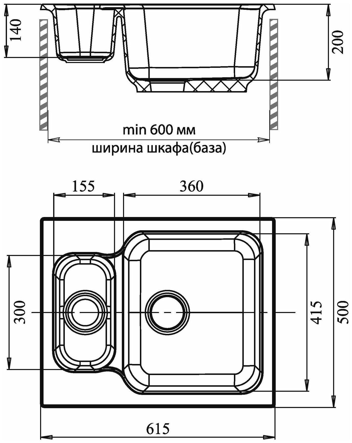 Мойка кухонная Granfest - фото №7