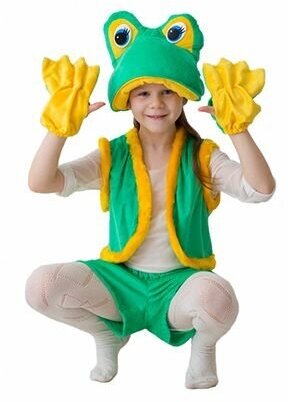Карнавальный костюм лягушка-квакушка, на рост 104-116 см, 3-5 лет, Бока 1620-бока