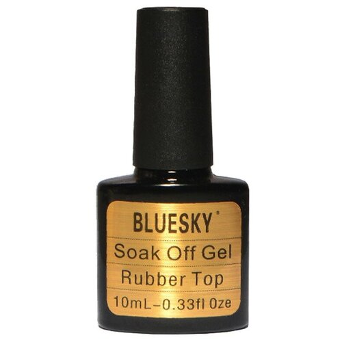 Bluesky Верхнее покрытие Rubber Top, прозрачный, 10 мл bluesky верхнее покрытие top coat прозрачный 15 мл