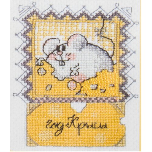 фото Набор для вышивания panna "год крысы" вг-0859 , размер 11х9 см