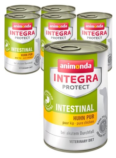 Animonda Integra Protect Intestinal / Ветеринарный влажный корм (консервы) Анимонда для взрослых собак при Нарушениях Пищеварения Курица в банках (цена за упаковку) 400г х 6шт
