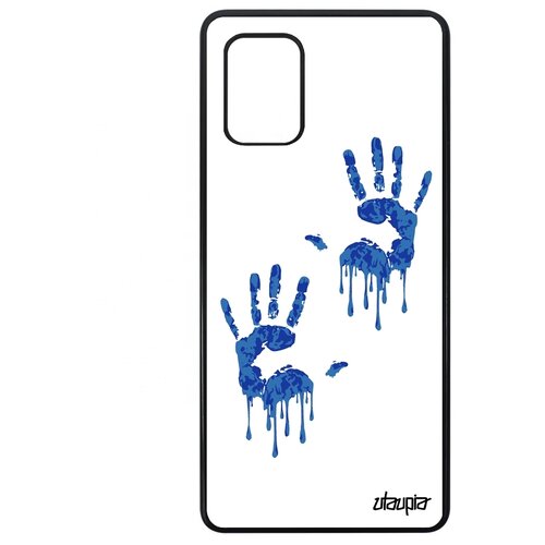 фото Чехол на мобильный samsung galaxy a71, "отпечаток ладони" palm радуга utaupia