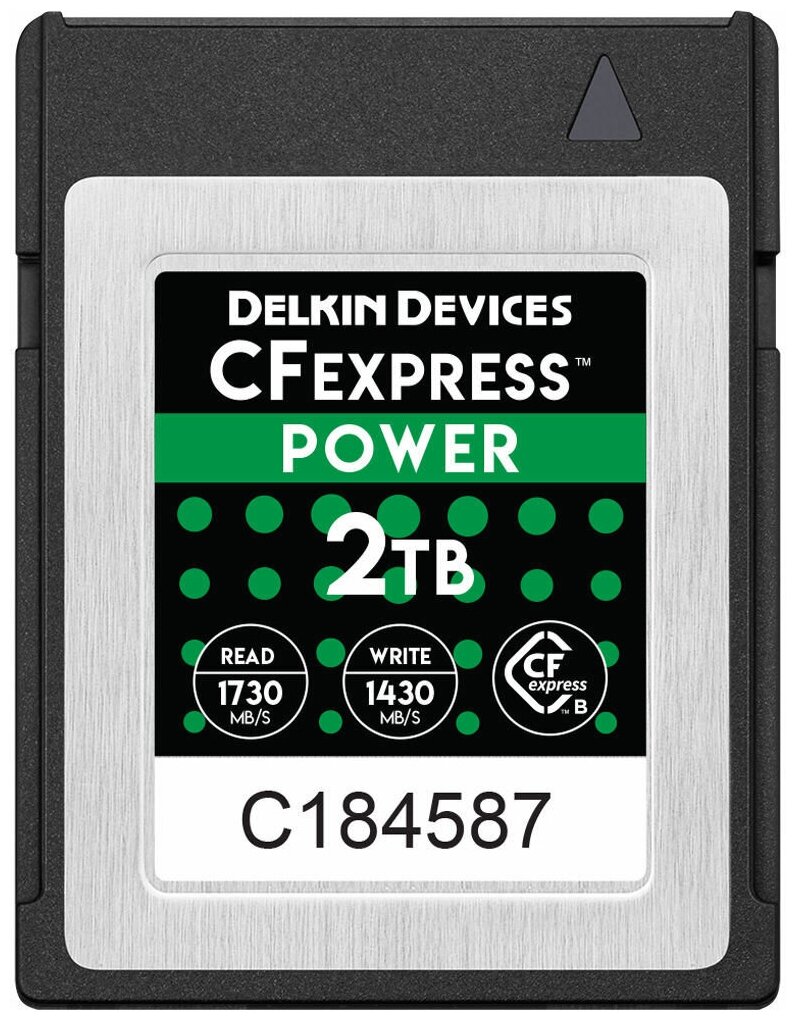 Карта памяти Delkin Devices CFexpress Type B 2TB Power, чтение 1730, запись 1540 Мбайт/с