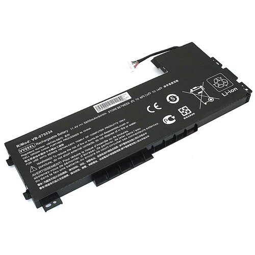 Аккумуляторная батарея для ноутбука HP ZBook 15 G3 (VV09-3S1P) 11,4V 5600mAh OEM черная