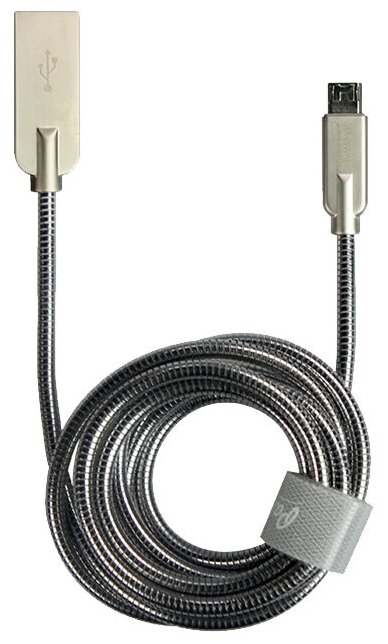 Кабель Steely USB 2.0, microUSB, 1.2м, Partner