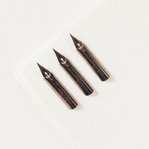 Набор из 3-х перьев для каллиграфии: Nikko, Tachikawa, Hunt, Leonardt