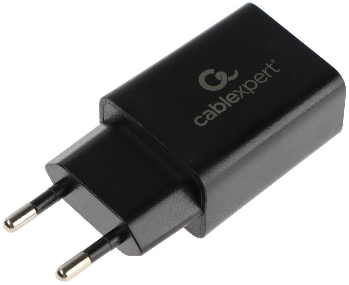 Адаптер питания Cablexpert 100/220V - 5V USB 1 порт, 1A, черный - фото №1