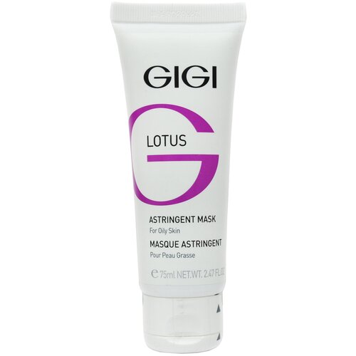 Gigi маска Lotus Beauty Astringent поростягивающая для жирной кожи, 75 г, 75 мл маски для лица gigi маска для жирной и пористой кожи lipacid mask