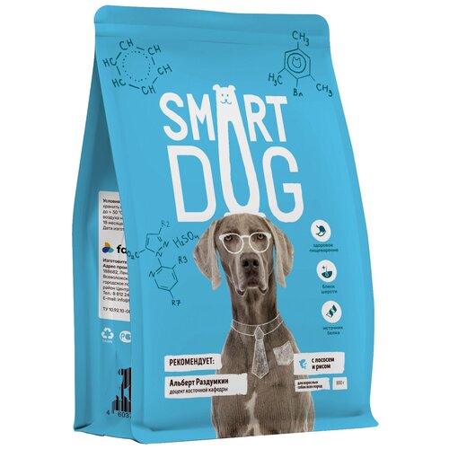 Smart Dog - Сухой корм для взрослых собак с лососем и рисом - 18 кг