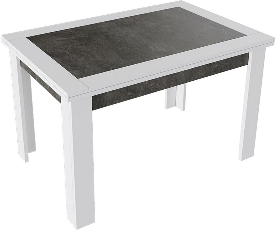 Кухонный стол раздвижной ТриЯ Хьюстон тип 4, белый, 120(230)х73,9х79 см, цвет ателье тёмный