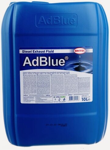 Изображение товара Жидкость для системы SCR дизельных двигателей Sintec AdBlue, 10 л