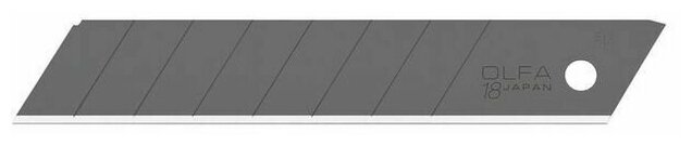 Лезвие 18 мм 10 шт Olfa EXCEL BLACK OL-LBB-10