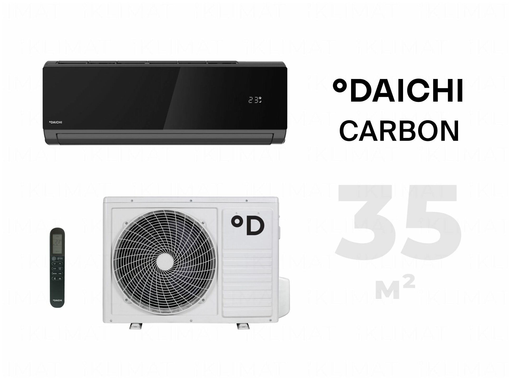 Инверторный кондиционер настенный сплит-система Daichi Carbon Inverter DA35DVQS1R-B/DF35DVS1R - фотография № 6