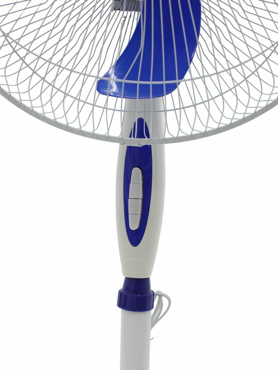 Вентилятор напольный, 5 лопастей, синий, с 3-мя режимами скорости - фотография № 9