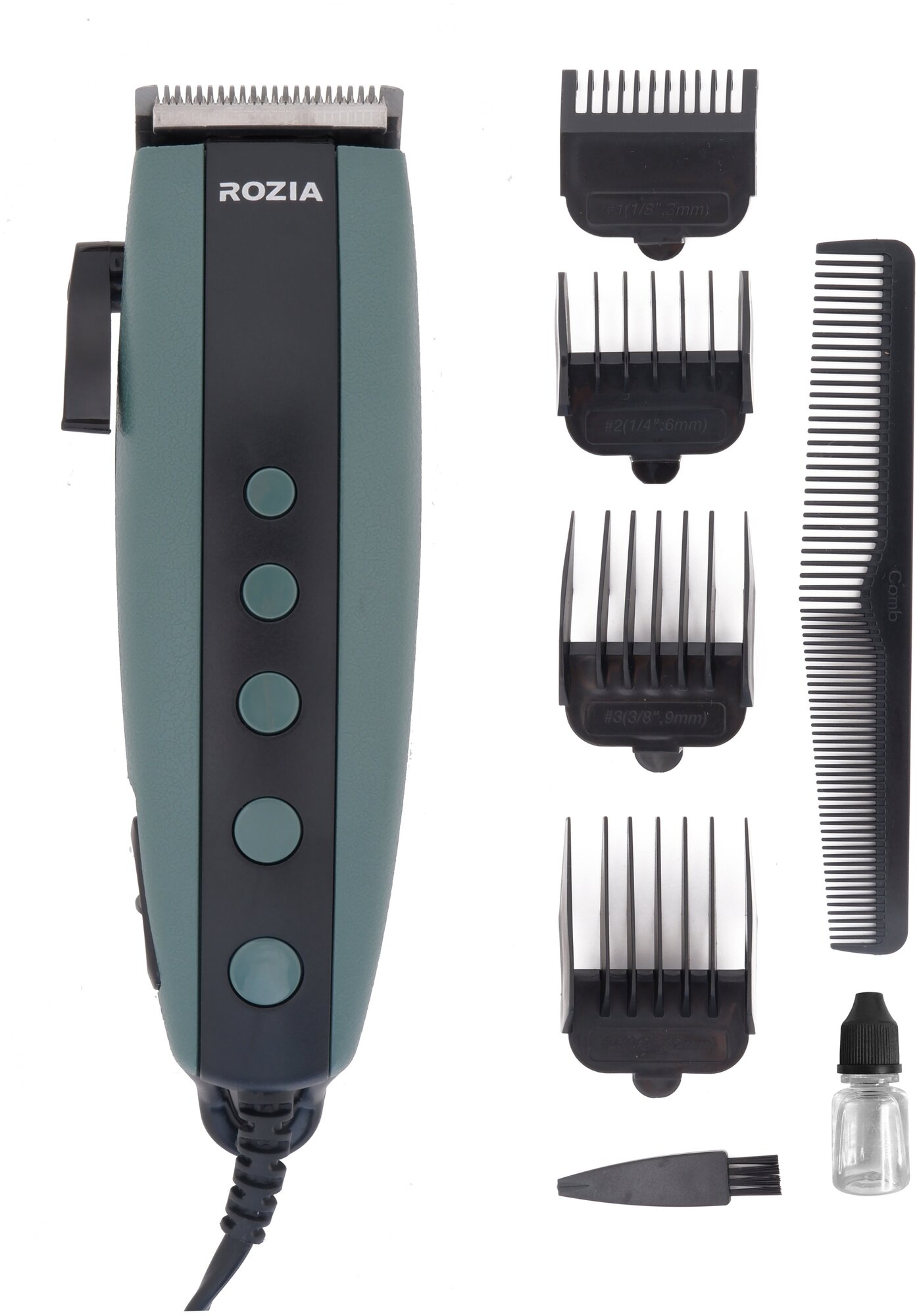 Профессиональная машинка для стрижки волос Rozia HQ-351 , Триммер для стрижки Rozia, набор, подарочный