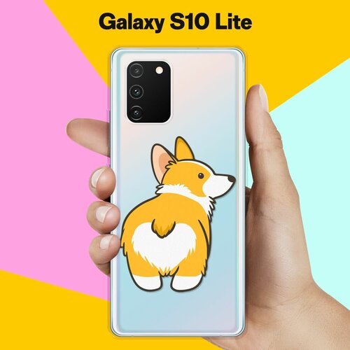 Силиконовый чехол Корги на Samsung Galaxy S10 Lite силиконовый чехол корги в очках на samsung galaxy s10