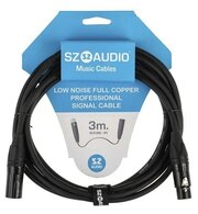 Кабель микрофонный SZ-Audio XLRm - XLRf 3m (запись вокала, стрим, гитара)