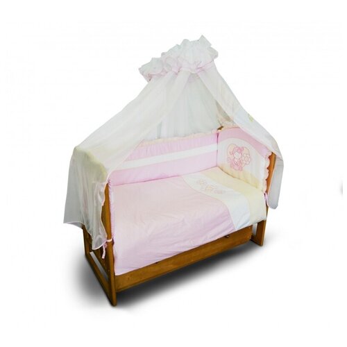 набор детский одеяло и подушка африка размер 110х140 40х60 Sonia Kids комплект Овечка (7 предметов) розовый