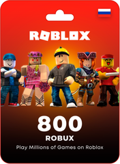 Пополнение счета Roblox на 800 Robux / Код активации Робуксы / Подарочная карта Роблокс / Gift Card (Россия)