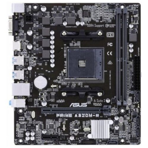 ASUS Материнская плата ASUS PRIME A320M-R-SI OEM AM4 AMD A320 2xDDR4 PCI-Ex16 PCI-Ex1 D-Sub HDMI SATAIII GB 857200₽