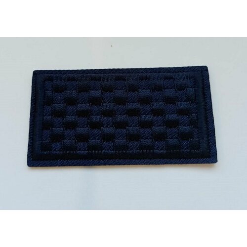 Термоаппликация, нашивка на одежду *клетка*(6,5см. х3,5см)т. синего цвета