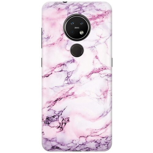 фото Re:paчехол - накладка artcolor для nokia 6.2 / 7.2 с принтом "фиолетовый мрамор"